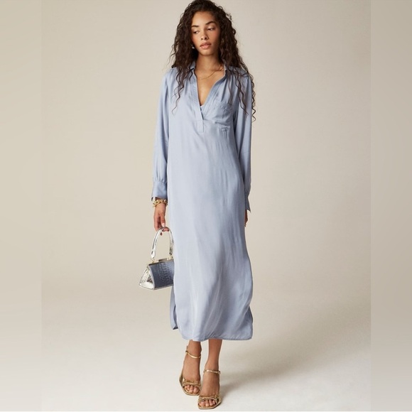 J.Crew Bungalow dress in drapey viscose twill CF142 sz L Tie (optional) - Picture 1 of 11